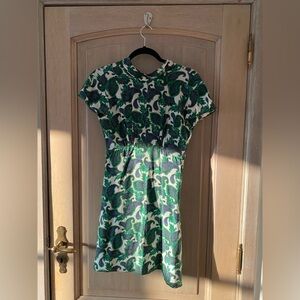 Sandro short sleeve silk mini dress